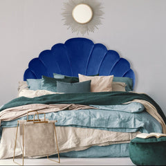 Tête de lit 140 cm Avia velours bleu