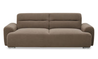 Canapé-lit clic-clac Bernera 3 places tissu bouclette taupe