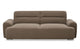Canapé-lit clic-clac Bernera 3 places tissu bouclette taupe