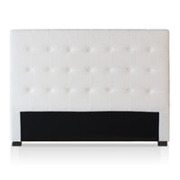 Tête de lit Adelle capitonnée 160cm tissu bouclette crème