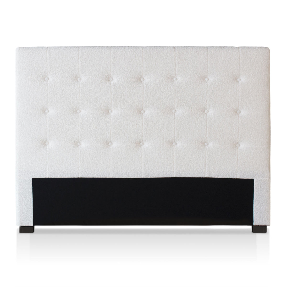 Cabecero Adelle tapizado 160cm tejido bouclé crema
