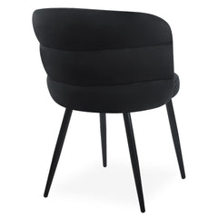 Lot de 2 chaises matelassées Codac en velours noir