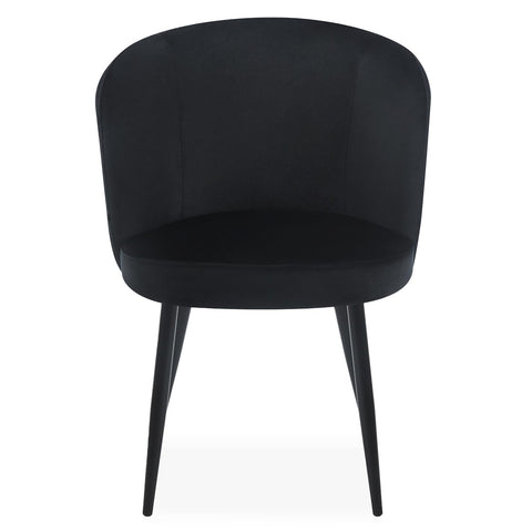 Lot de 2 chaises matelassées Codac en velours noir