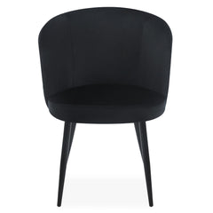 Lot de 2 chaises matelassées Codac en velours noir