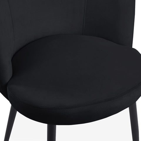 Lot de 2 chaises matelassées Codac en velours noir