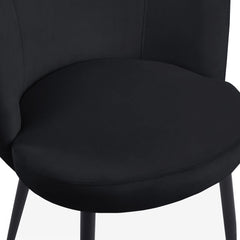Lot de 2 chaises matelassées Codac en velours noir