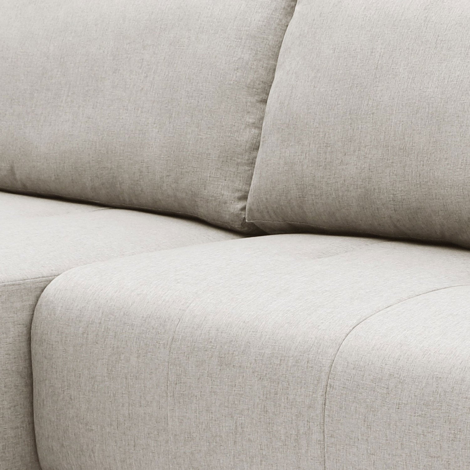 Canapé d'angle convertible élégant Malone Tissu Beige