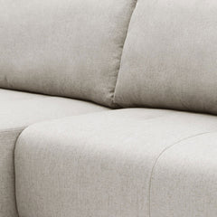 Canapé d'angle convertible élégant Malone Tissu Beige