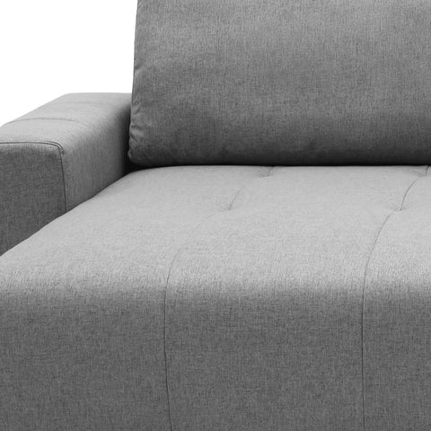 Sofá esquinero convertible Chybel de tela gris