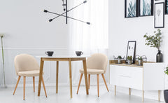 Lot de 2 fauteuils Aliaxa tissu beige