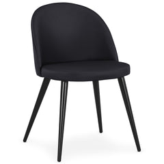 Lot de chaises Aliaxa simili noir (4 pièces)