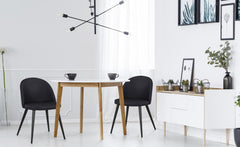 Lot de chaises Aliaxa simili noir (4 pièces)