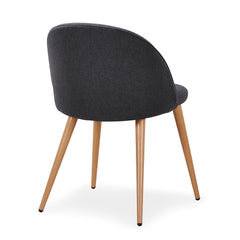 Lot de 6 chaises Aliaxa style scandinave en tissu gris foncé