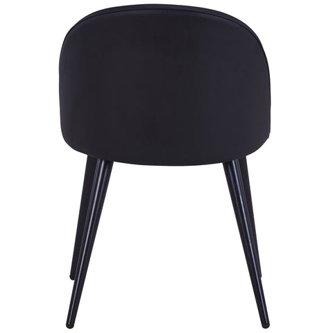 Lot de 6 poufs Aliaxa simili noir pieds noir