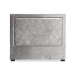 Tête de lit Meghan 140 cm en velours argenté