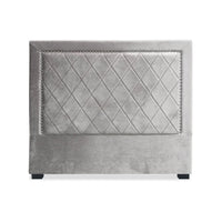 Tête de lit Meghan 140 cm en velours argenté