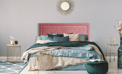 Tête de lit Amoli 140 cm velours rose