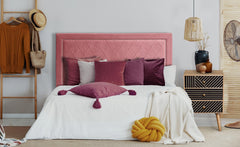 Tête de lit Amoli 140 cm velours rose