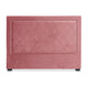 Tête de lit 160cm en velours rose avec coutures décoratives