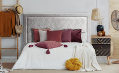 Tête de lit Amoli 180 cm velours argent