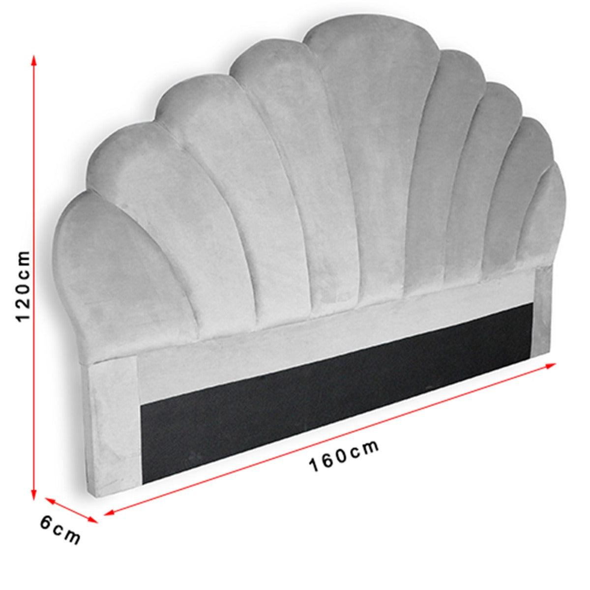 Tête de lit Mermaid 160 cm Velours Taupe
