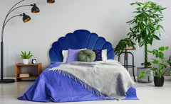 Tête de lit 140 cm Avia velours bleu