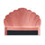 Tête de lit en velours rose 140 cm matelassée