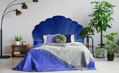Tête de lit Avia 160 cm en velours bleu