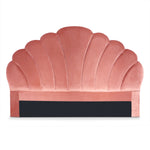 Tête de lit 160 cm en velours rose coquillage