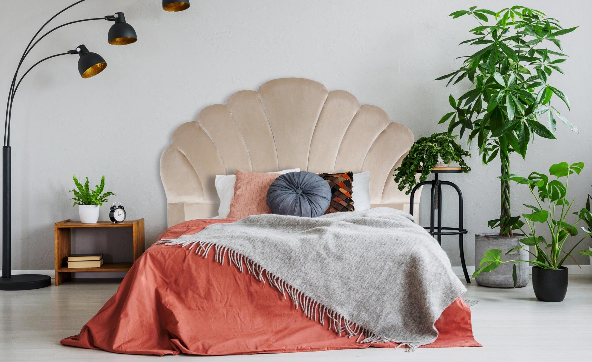 Tête de lit Mermaid 160 cm Velours Taupe