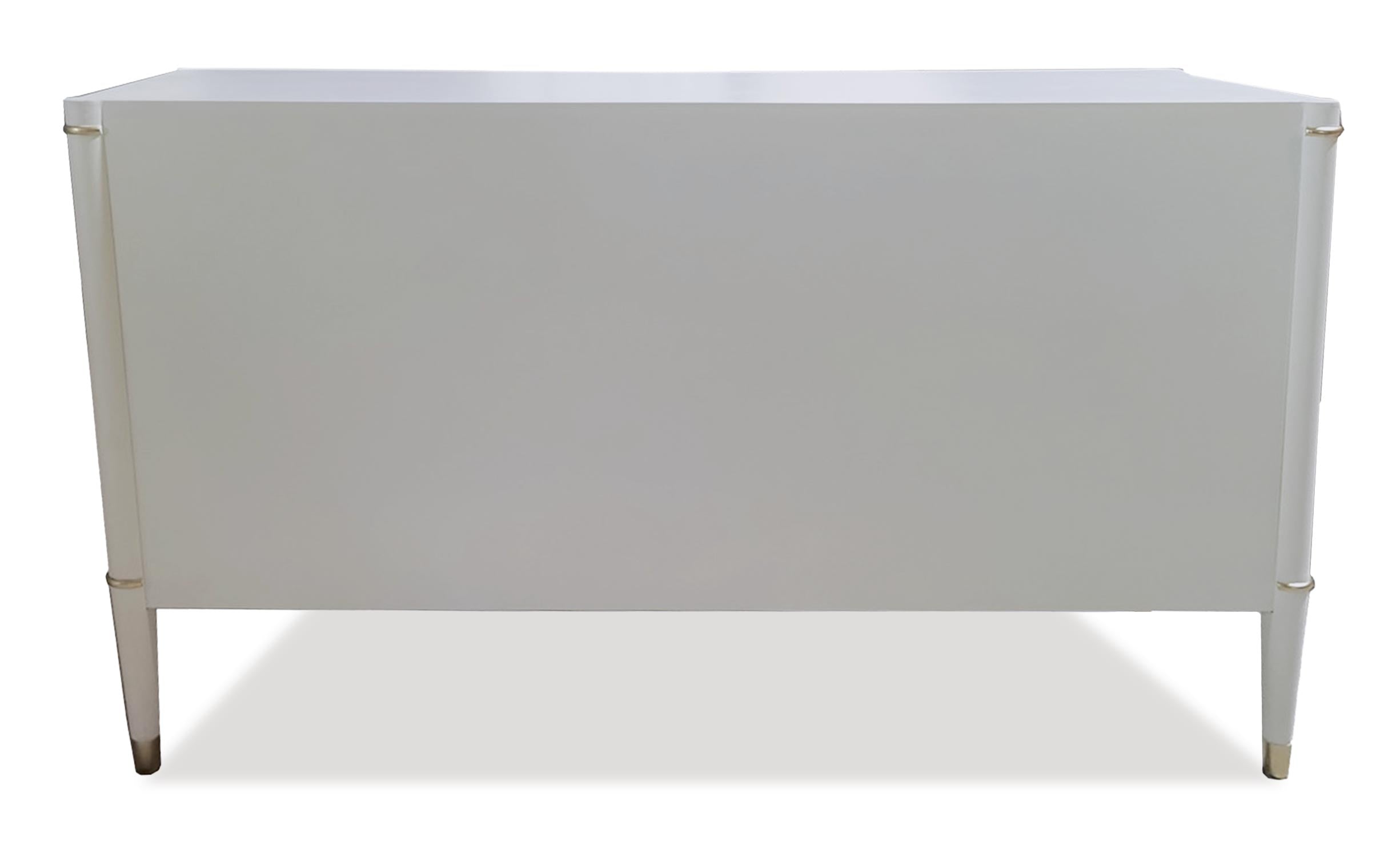Meuble TV élégant 4 tiroirs Optimus Beige clair et Or