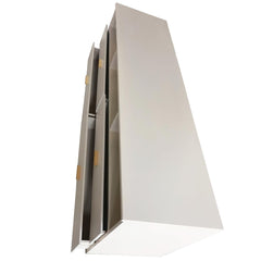 Meuble TV moderne 4 tiroirs Nestor Taupe clair et Or
