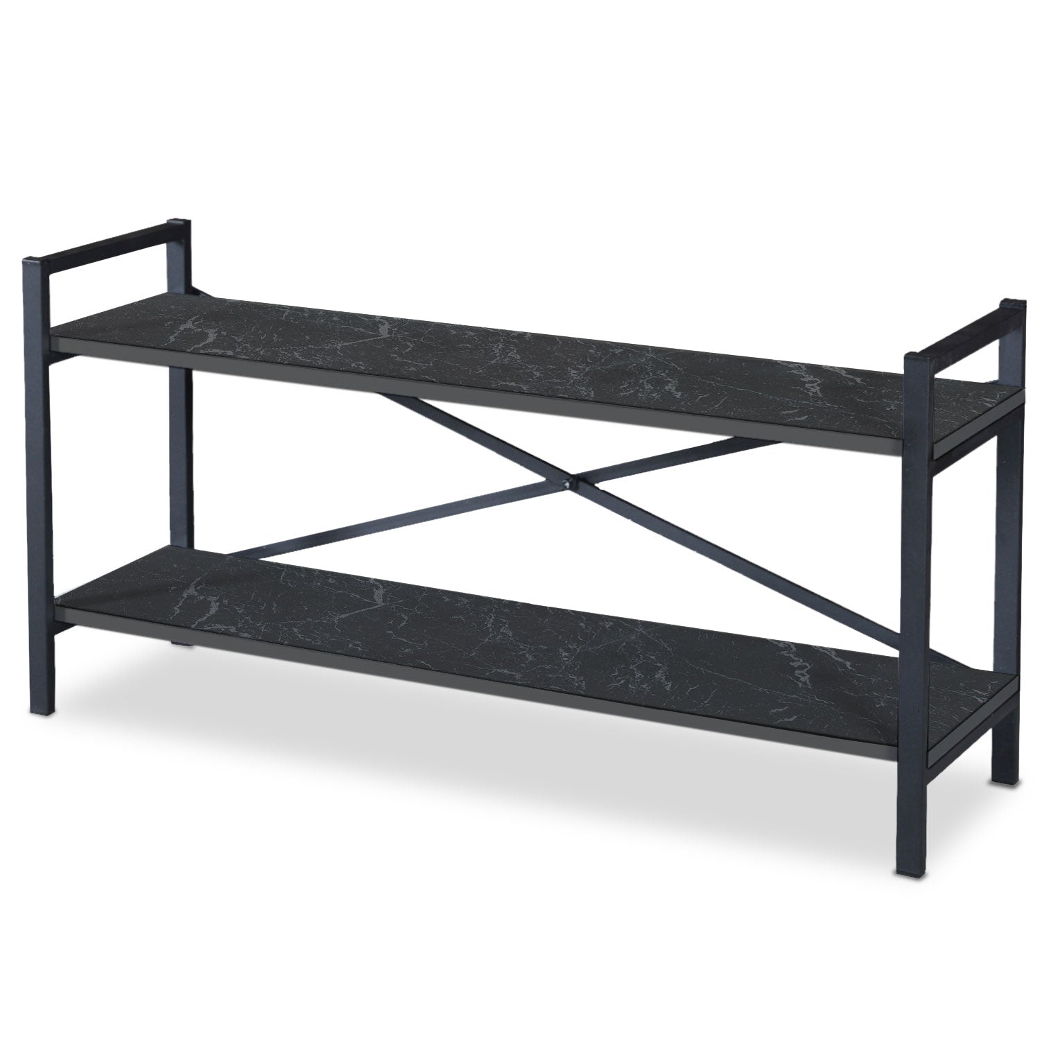 Meuble TV style industriel Marcadet 120cm Noir