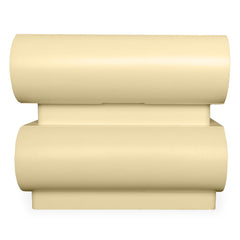 Table de chevet Cluedo avec 2 tiroirs arrondis L45 cm beige