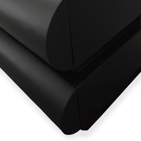 Table de chevet Cluedo avec 2 tiroirs arrondis L45cm noir