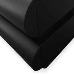 Table de chevet avec 2 tiroirs arrondis L45cm Mezade Noir