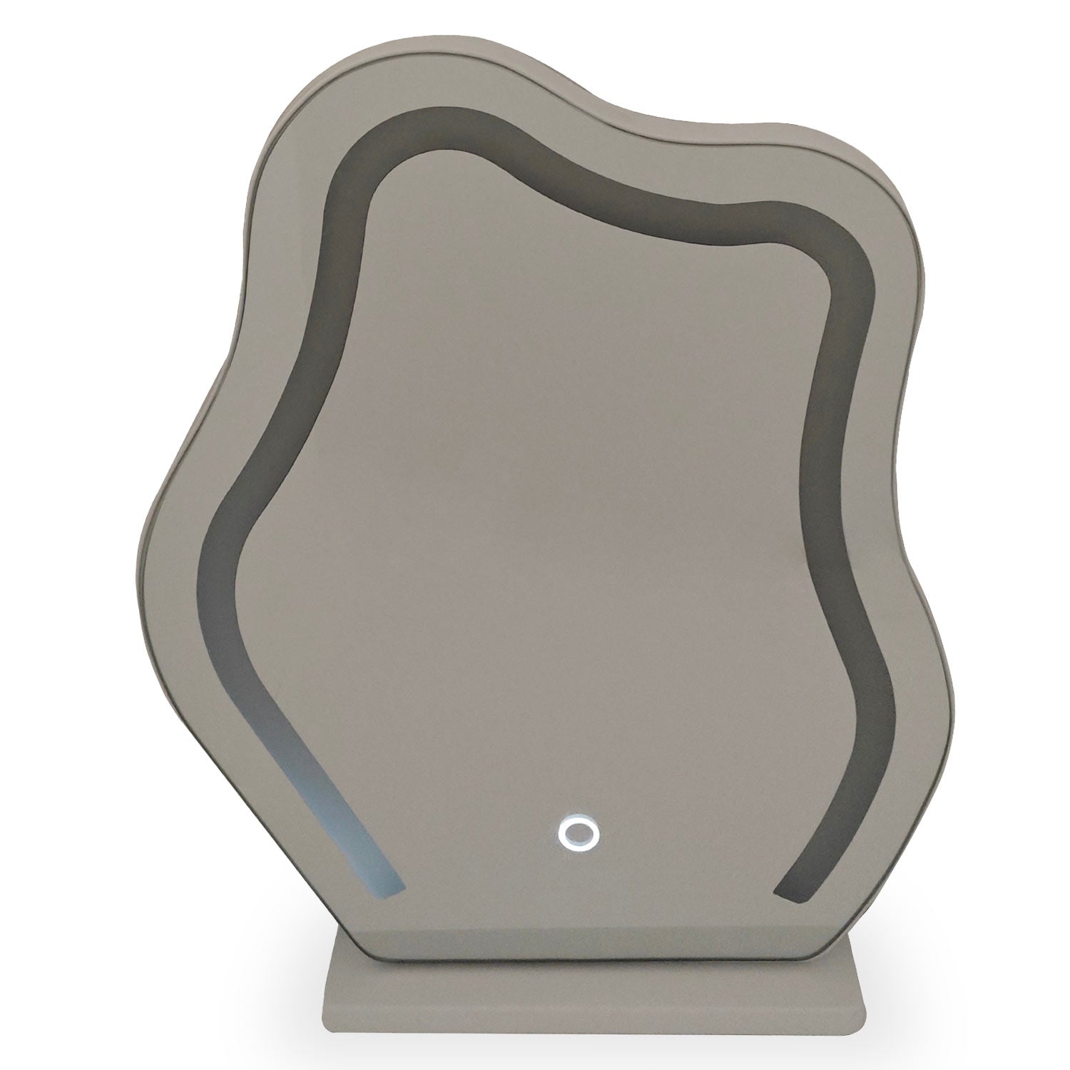 Coiffeuse avec 5 tiroirs arrondis et miroir design L102cm Mezade Noir