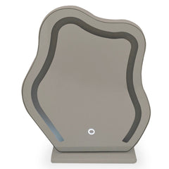 Coiffeuse avec 5 tiroirs arrondis et miroir design L102cm Mezade Noir
