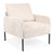 Fauteuil en velours côtelé beige