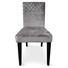 Lot de 8 chaises matelassées Milo Velours Argent