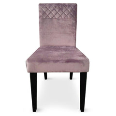 Lot de 4 chaises matelassées Milo Velours Rose