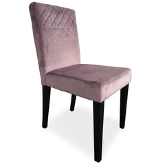 Lot de 6 chaises matelassées Milo Velours Rose