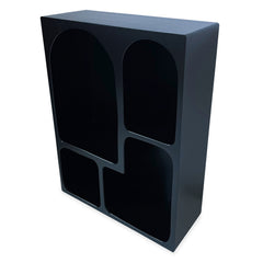 Meuble de rangement Caras à étagères arche L60cm bois noir