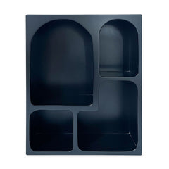 Meuble de rangement Caras à étagères arche L60cm bois noir