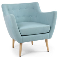 Fauteuil scandinave Molly Tissu Bleu