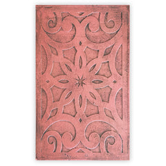 Table de chevet style oriental bois sculpté 1 porte Monbolyto Bois Cuivre