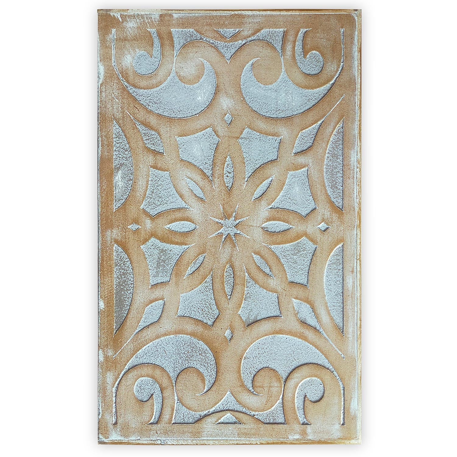 Table de chevet style oriental bois sculpté 1 porte Monbolyto Bois Gris