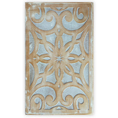 Table de chevet style oriental bois sculpté 1 porte Monbolyto Bois Gris