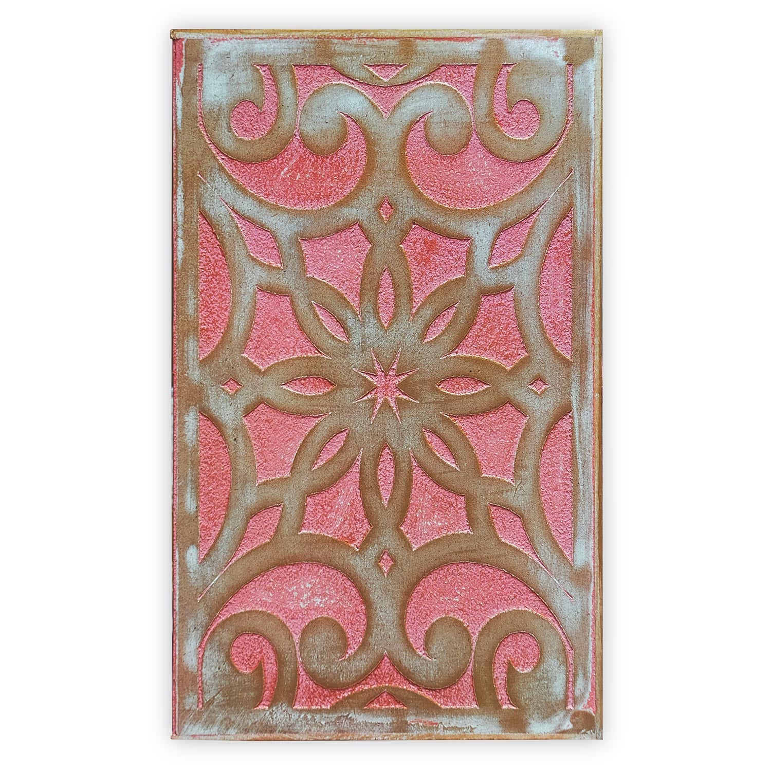 Table de chevet style oriental bois sculpté 1 porte Monbolyto Bois Rose