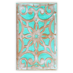 Table de chevet style oriental bois sculpté 1 porte Monbolyto Bois Vert